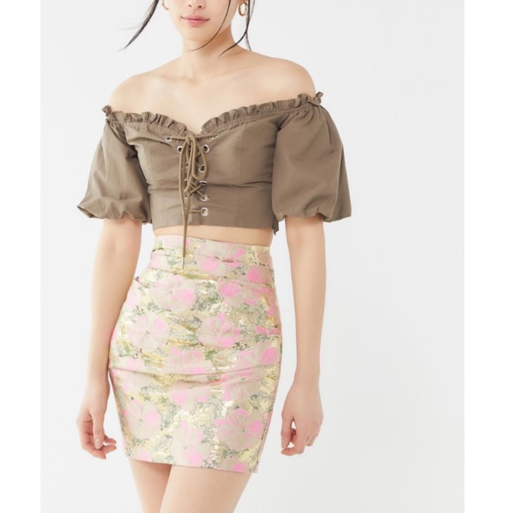 Bec + Bridge Jacquard Mini Skirt